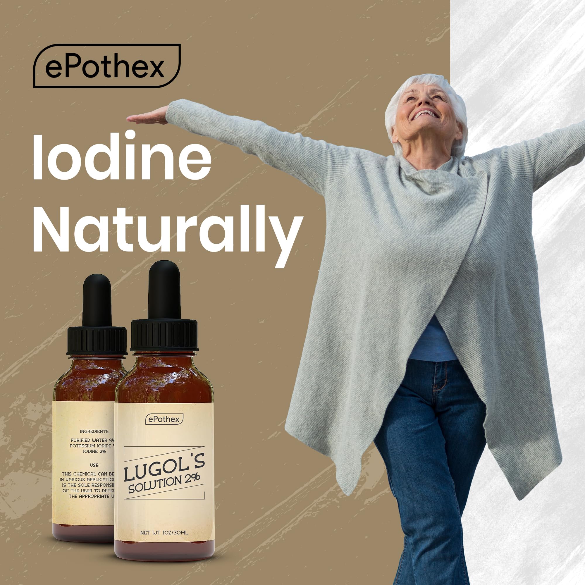 Back view of EPOTHEX Iodine Supplement label