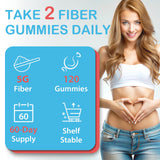 Back view of Euapeark Fiber Gummies bottle with ingredient list