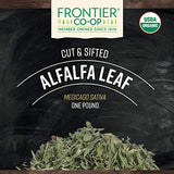 Back view of Frontier Co-op Organic Alfalfa Leaf 454g package