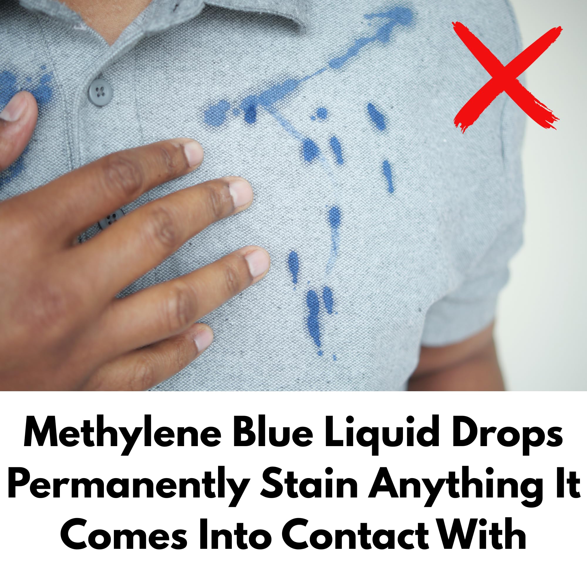 Back view of Generic Methylene Blue Tablets with ingredient list