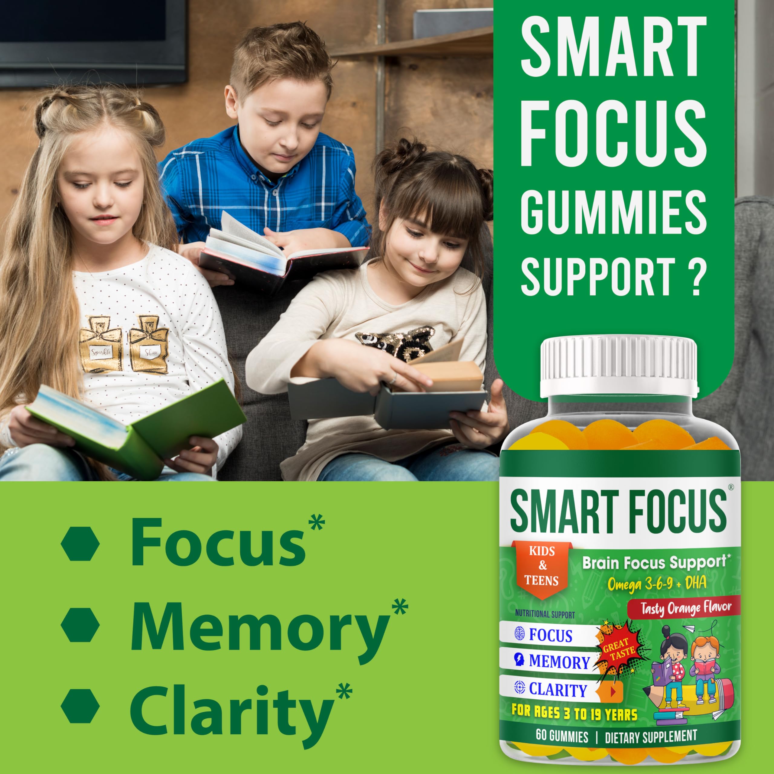 Back view of Generic Omega-3 Gummies for Kids packaging with ingredient details