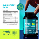 Back view of Green Tea Supplement capsule bottle with nutritional information