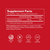 Back view of Happy Aging Effervescent Magnesium Tablets packaging