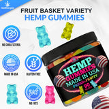 Back view of Healthergize Hemp Gummies packaging
