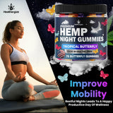 Back view of Healthergize Hemp Oil Gummies packaging