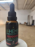 Back view of Healthergize Organic Hemp Seed Oil bottle