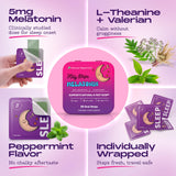 Back view of HOLY STRIPS Melatonin Oral Strips packaging