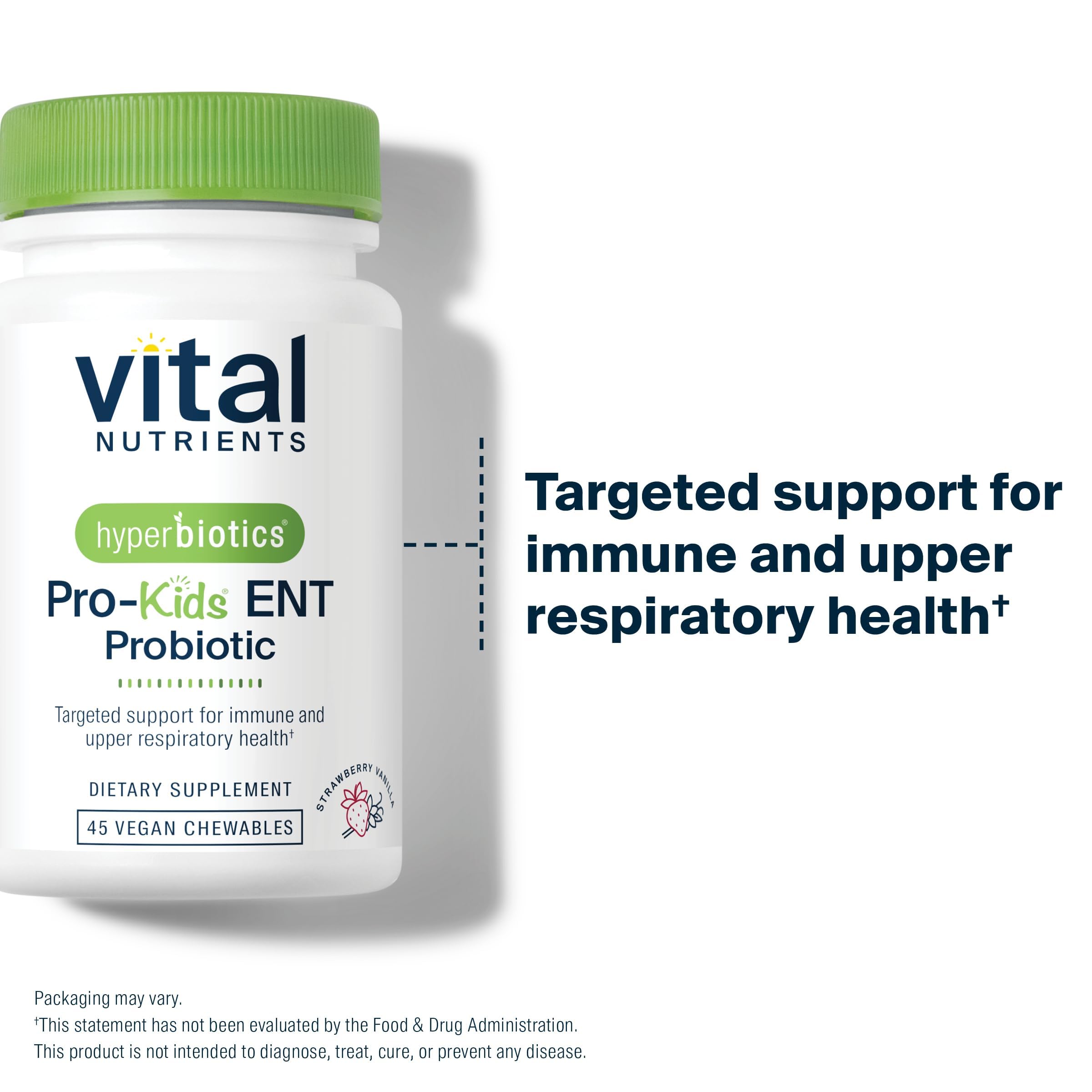 Back view of Hyperbiotics Probiotic for Kids chewable tablets packaging