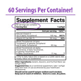 Back view of Jigsaw Health Vitamin E & K2 supplement bottle