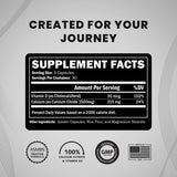 Back view of Journey Bariatric Vitamins Calcium Citrate bottle with ingredients