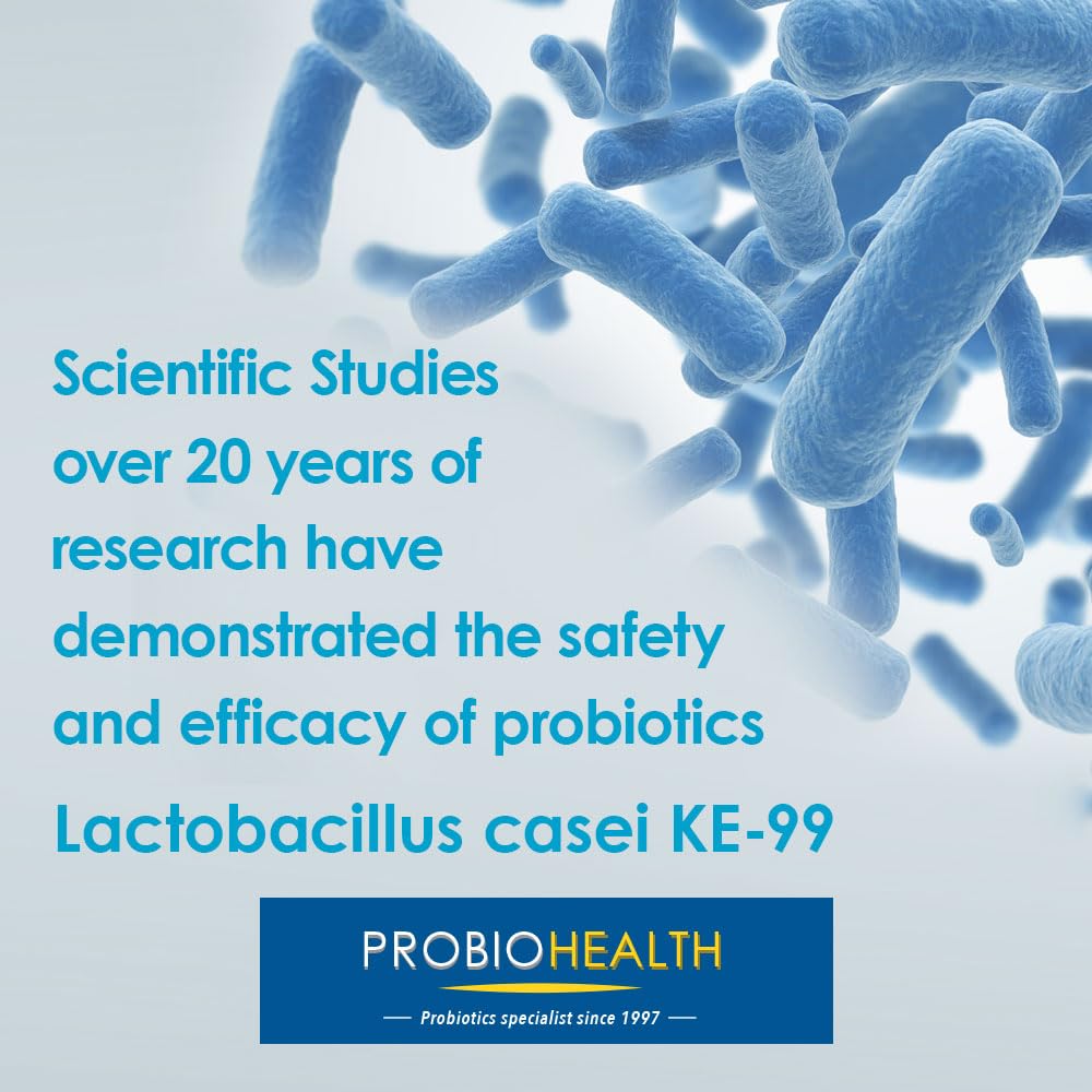 Back view of KE-99 LACTO Probiotic Capsules packaging