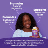 Back view of Kids Fiber Gummies nutritional information