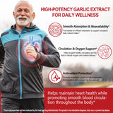 Back view of KITNOBLIS Odorless Aged Garlic Extract Softgels
