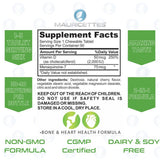 Back view of Mauricettes Vitamin D3 & K2 chewable tablets packaging