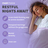 Back view of MEDCHOICE 12-in-1 Melatonin capsules packaging