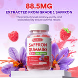 Back view of MEENCCD Saffron Gummies bottle