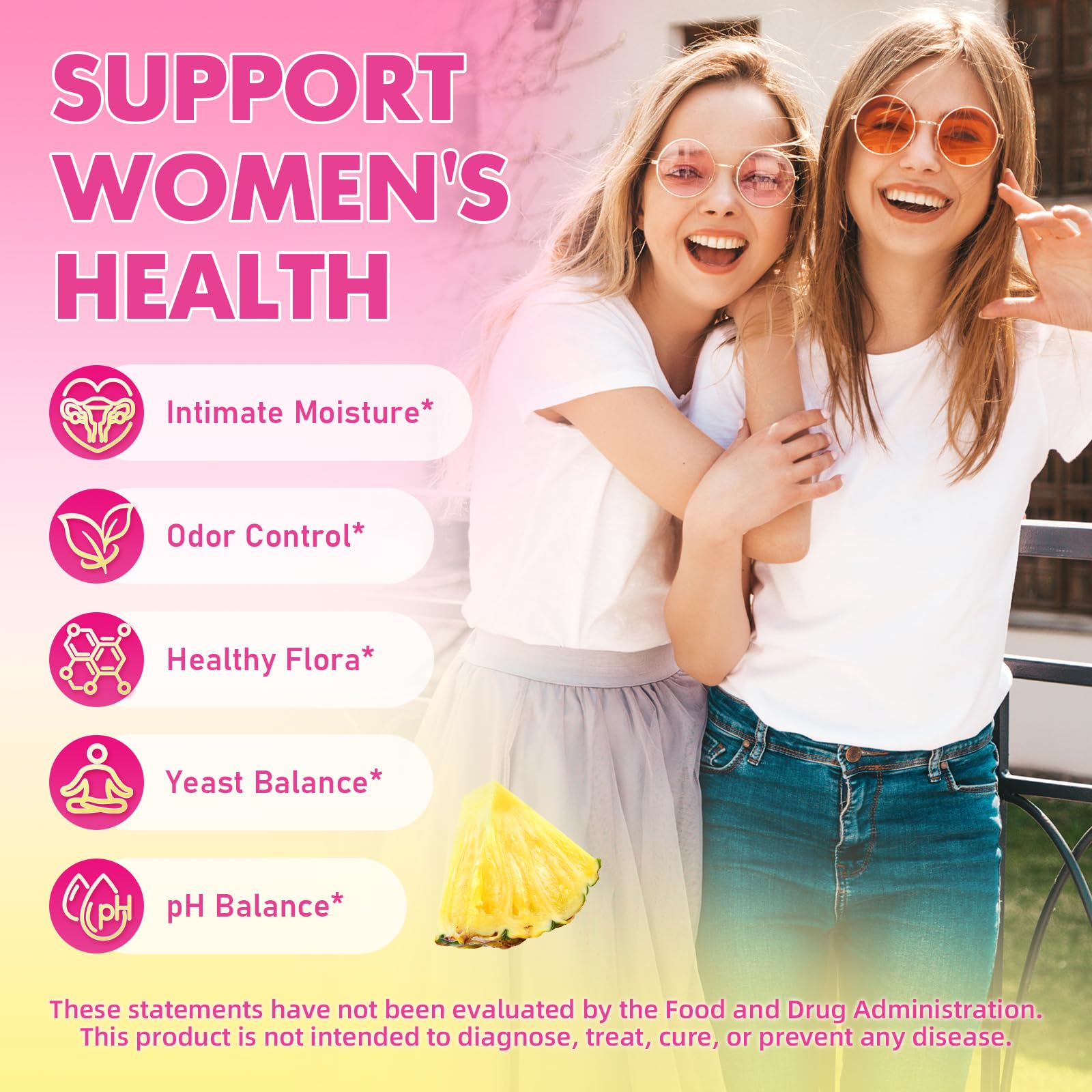 Back view of MEENCCD Women's Probiotic Gummies packaging