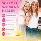 Back view of MEENCCD Women's Probiotic Gummies packaging