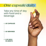 Back view of MegaFood CoQ10 supplement bottle