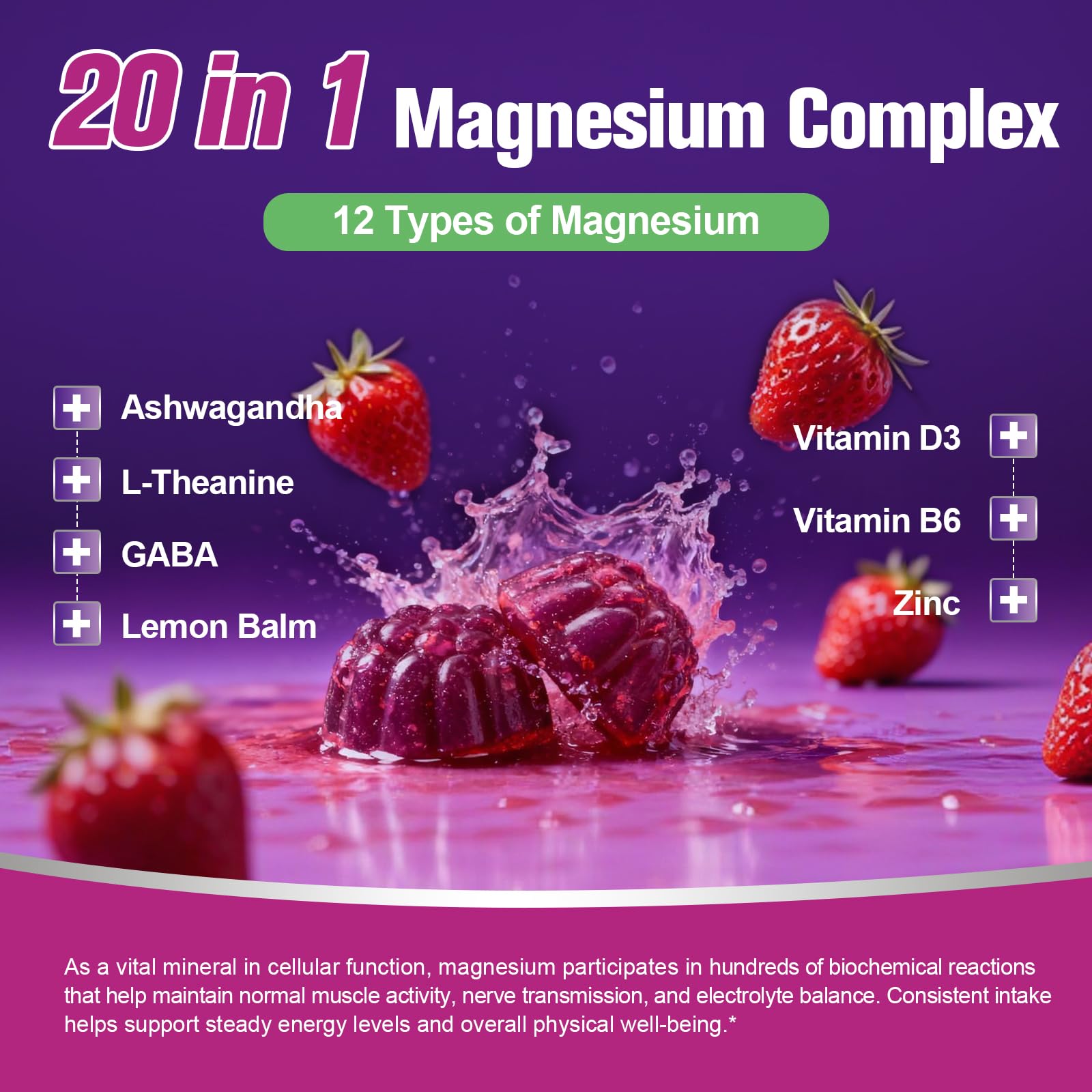 Back view of Migcopat 20-in-1 Magnesium Gummies packaging