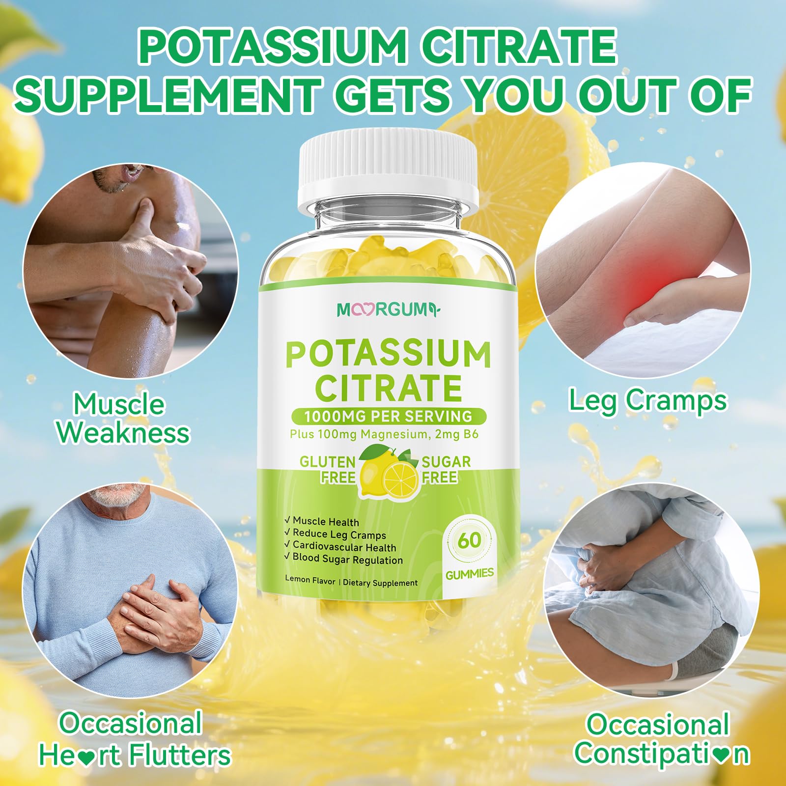 Back view of MOORGUMY Potassium Gummies packaging