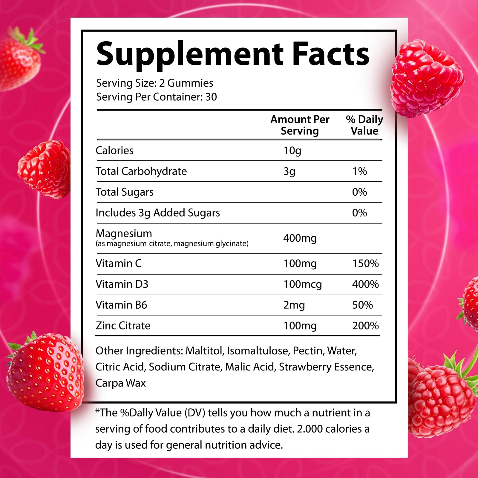 Back view of nagummar Magnesium Glycinate Gummies packaging