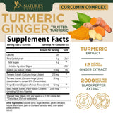 Back view of Nature's Nutrition Turmeric Gummies 422g packaging