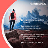 Back view of NaturesPlus Hema-Plex Iron supplement