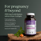 Back view of New Chapter Wholemega Fish Oil Supplement packaging