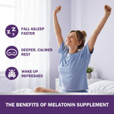 Back view of Novafun Melatonin Supplement bottle