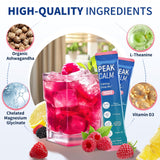 Back view of OLELON Peak Calm Magnesium Powder packaging