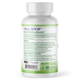 Back view of Optimal Health Knowledge Cell Stop with dosage information