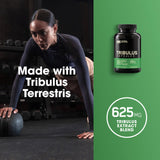 Back view of Optimum Nutrition Tribulus supplement bottle
