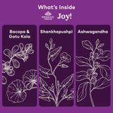 Back view of ORGANIC INDIA Joy! Organic Bacopa Monnieri with ingredient list