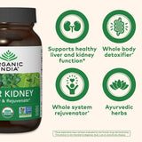 Back view of ORGANIC INDIA Liver Extracts Supplement bottle