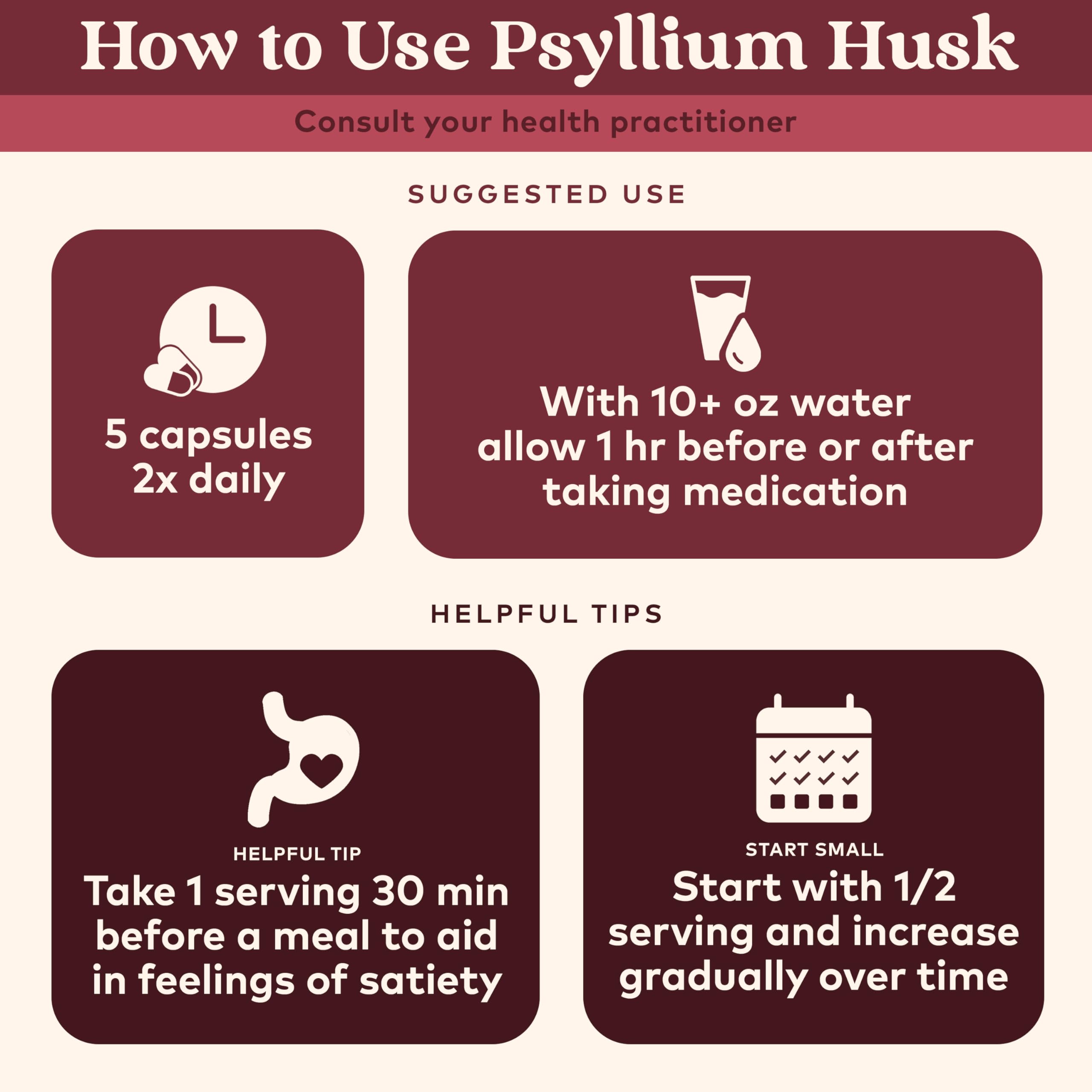 Back view of ORGANIC INDIA Psyllium Husk Powder Capsules 85g