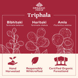 Back view of ORGANIC INDIA Triphala Herbal Supplement 295g