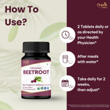 Back view of ORGANIC SPREE Beetroot Tablets with ingredient list