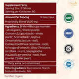 Back view of ORGANIC SPREE Mukta Vati Tablets with ingredient list
