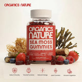 Back view of ORGANICS NATURE Sea Moss Gummies packaging