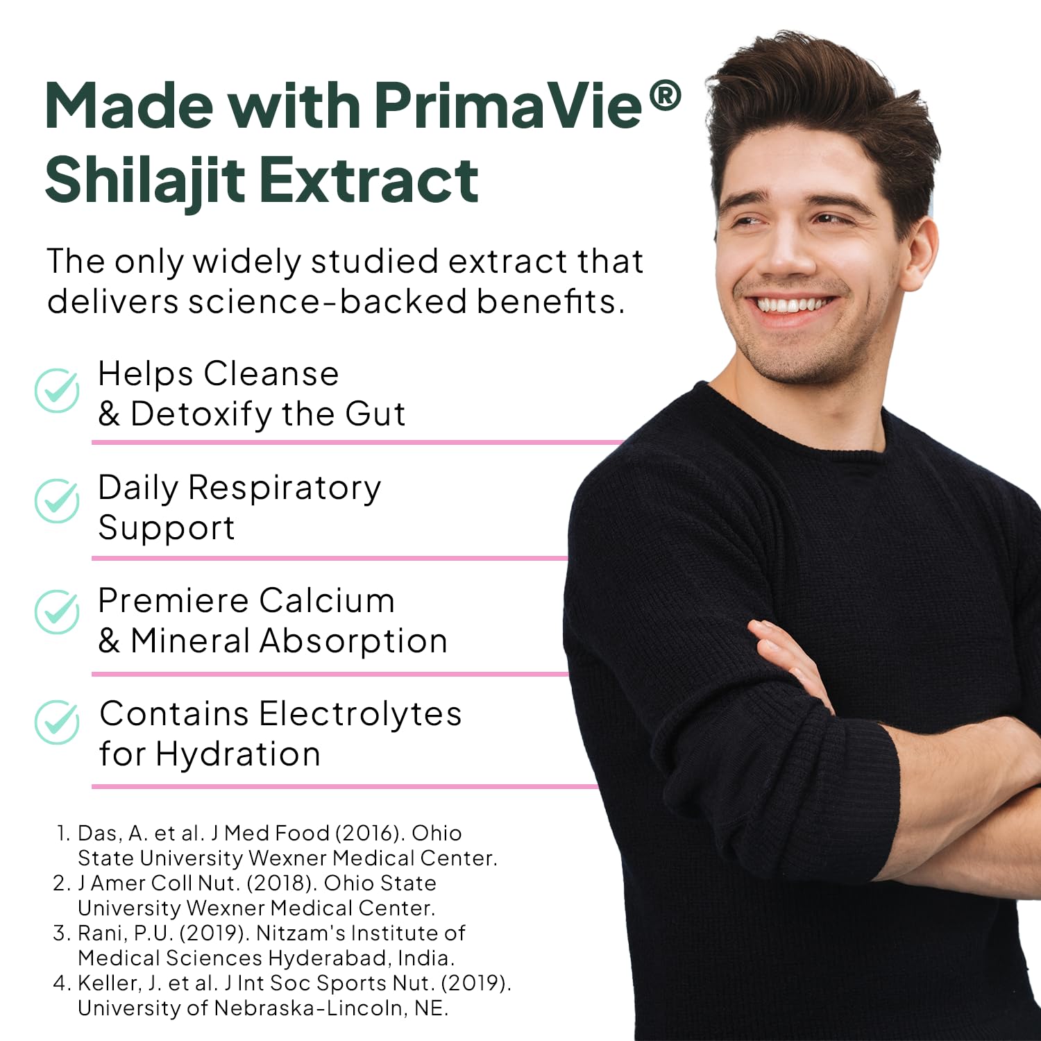 Back view of Organics Ocean Shilajit Gummies packaging