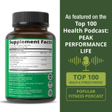 Back view of Peak Performance Berberine Capsules packaging