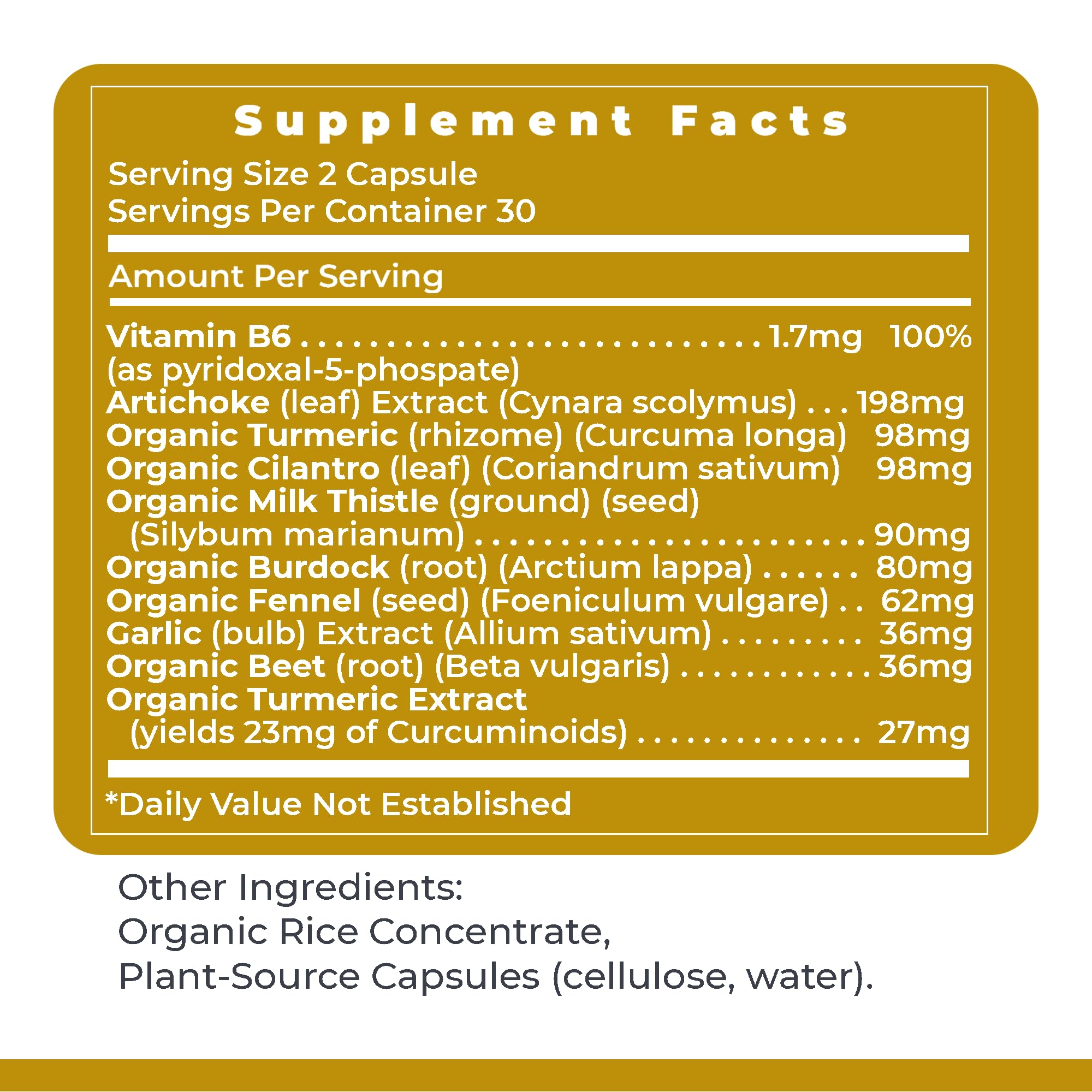 Back view of Premier Research Labs BiliVen supplement bottle