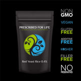 Back view of Prescribed For Life Red Yeast Rice Powder packaging