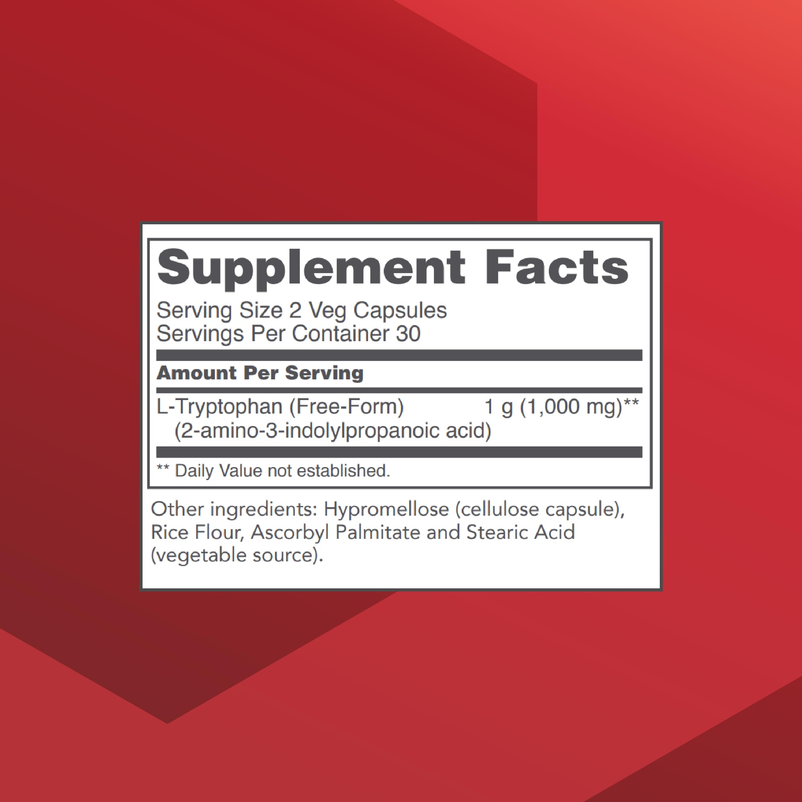 Back view of PROTOCOL FOR LIFE BALANCE 5-HTP Supplement packaging