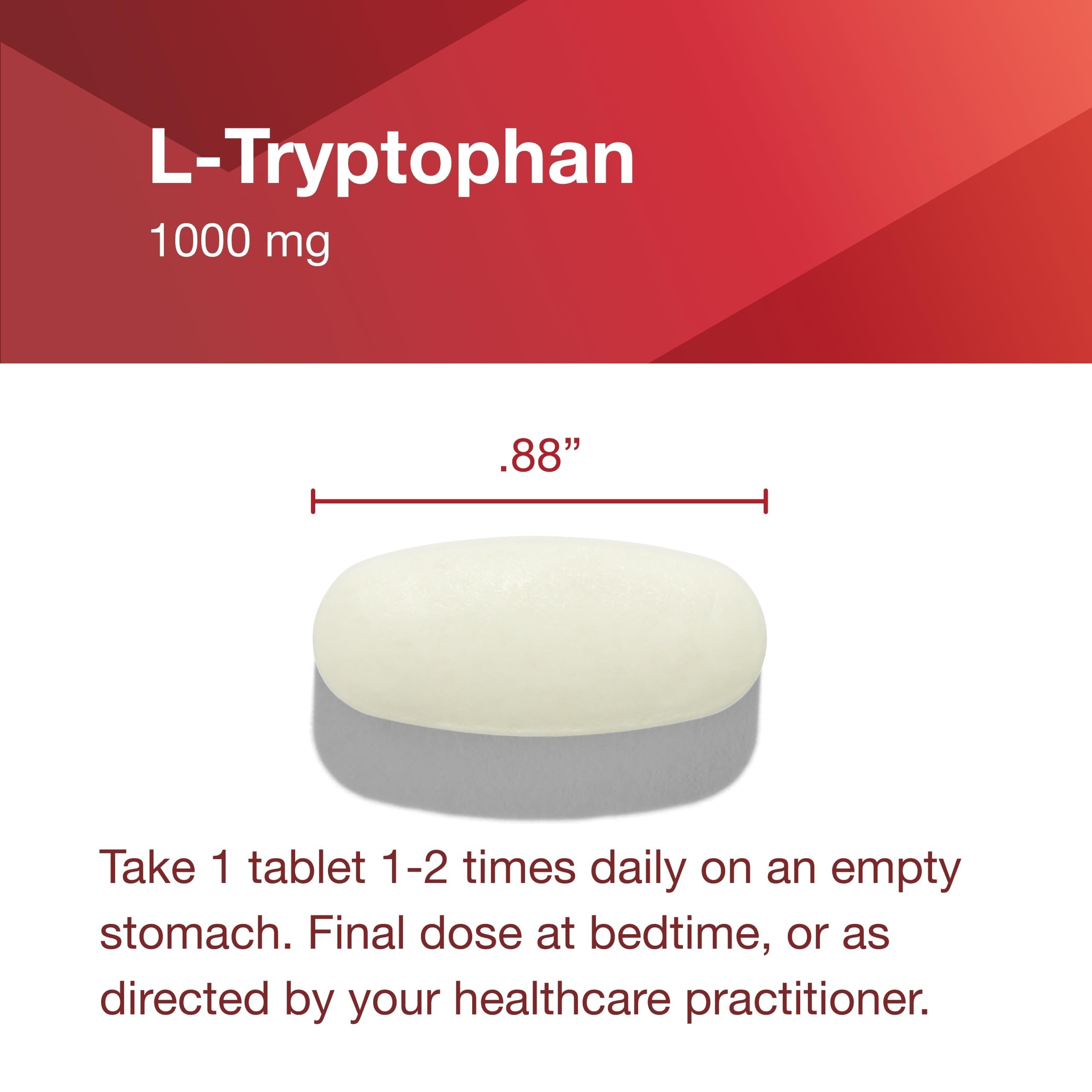 Back view of PROTOCOL FOR LIFE BALANCE L-Tryptophan bottle