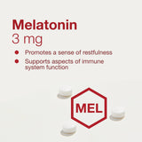 Back view of PROTOCOL FOR LIFE BALANCE Melatonin 3mg lozenges