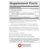 Back view of PROTOCOL FOR LIFE BALANCE Red Yeast Rice Plus 1200mg supplement facts