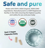 Back view of PURE CO Milk Thistle Lactation Support Supplement bottle showing ingredients