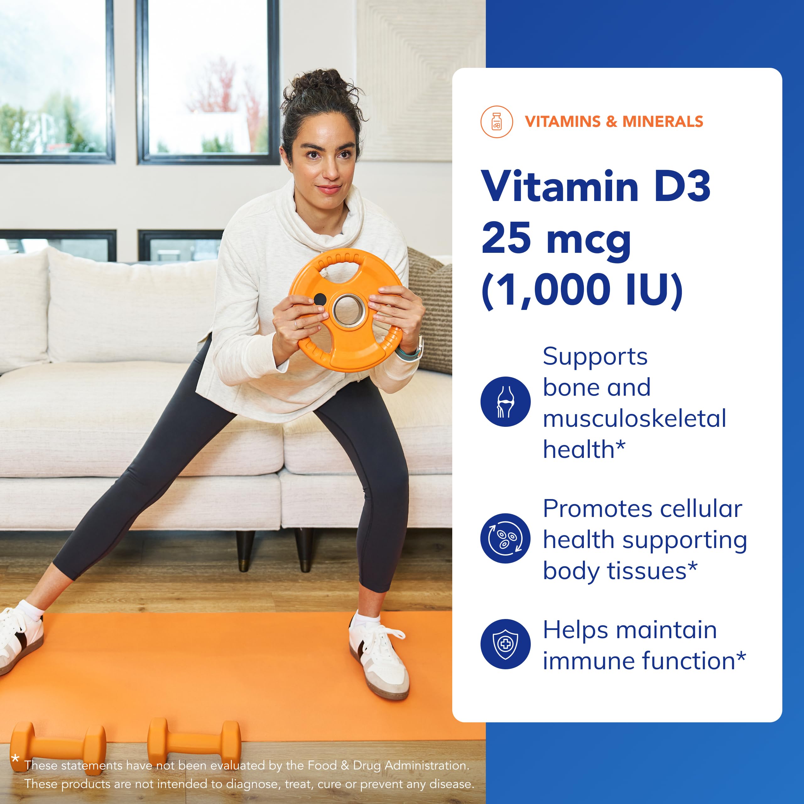 Back view of Pure Encapsulations Vitamin D3 Supplement packaging